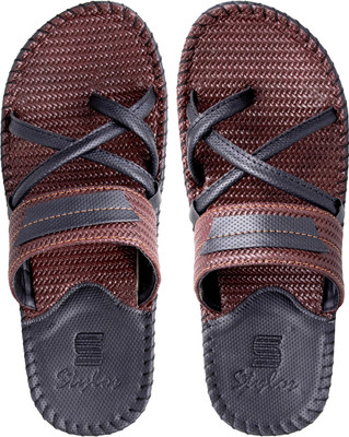 

Stylos Men Brown:Black Flats