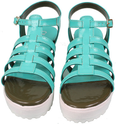 

Foot Wagon Women Green Heels