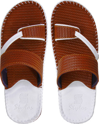 

Stylos Men Tan:White Sandals