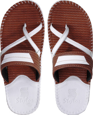 

Stylos Men Tan:White Sandals