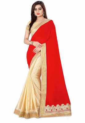Sonu Creation Embroidered Bollywood Georgette, Silk Saree(Multicolor) Flipkart