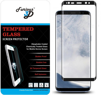 Furious3D Tempered Glass Guard for Samsung Galaxy S9 (Black)(Pack of 1)