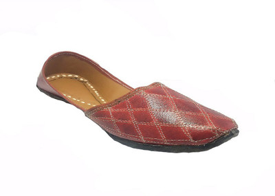 INDCROWN Punjabi jutis Mojaris For Men(Tan)