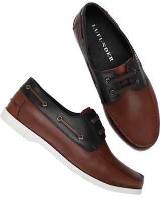 LUFUNDER BOAT SHOES MEN'S Boat Shoes For Men(Brown, Black