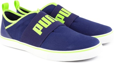 

Puma Frazer Slip on IDP Slip On Sneakers For Men(Blue, Blue depths-nrgy yellow