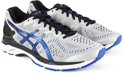 

Asics GEL - KAYANO 23 (2E) Running Shoes For Men(Multicolor, Silver/imprl/blk