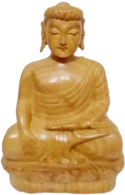 

Gottm Budhh mk114 Decorative Showpiece - 15 cm(Wooden, Multicolor)