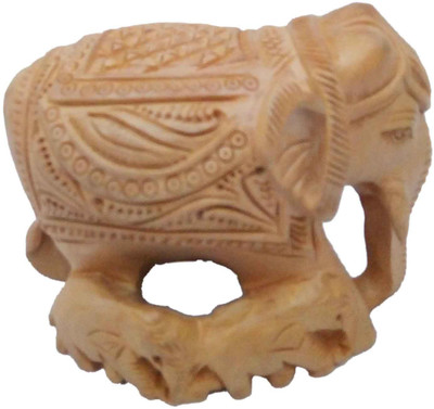 

Wooden Baby Elephant 127 Decorative Showpiece - 7.5 cm(Wooden, Multicolor)