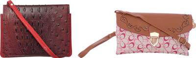 

Exotique Women Casual Red Leatherette Sling Bag
