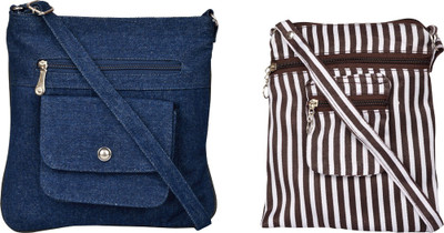 

Exotique Women Casual Multicolor Denim Sling Bag
