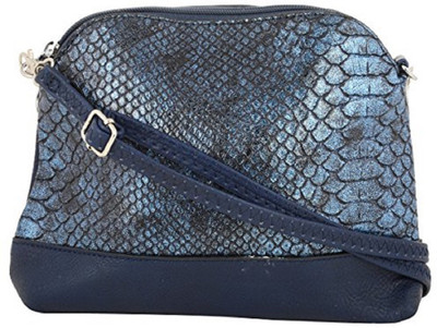 La Fleur Girls Casual Blue PU Sling Bag