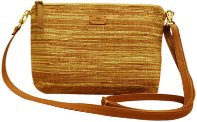 

Clean Planet Girls Casual Brown Brocade Messenger Bag