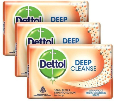 

Dettol Deep Cleanse Soap(375 g, Pack of 3)