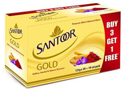 

Santoor Gold Soap(375 g, Pack of 3)