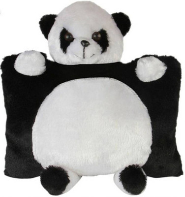 

MSFI Panda with Pillow huggable pets & animals, - 40 cm - 30 cm(Black & White)