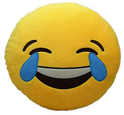 Pandora Premium Quality Laughing Tears Soft Smiley Cushion - 35 Cm - 35 cm(Yellow)