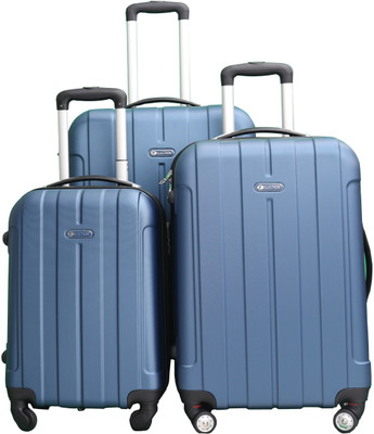 

Electron Abs Blue Hardsided Travel 3 Piece Luggage Set of (19", 23", ") Trolley, Suitcase, Expandable Check-in Luggage Check-in Luggage -  inch(Blue