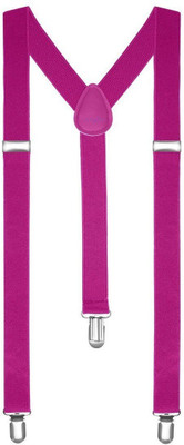 

Anjfa Y- Back Suspenders for Men, Women, Girls(Pink)