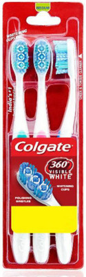 

Colgate 360 Visible White Medium Toothbrush(Pack of 3)
