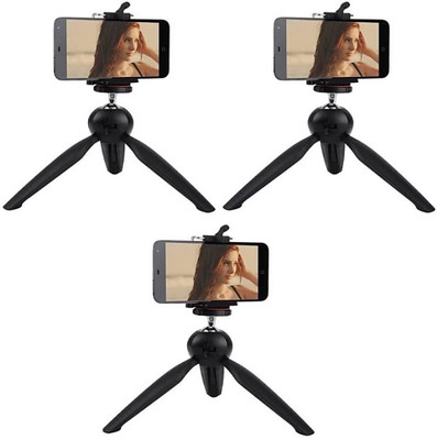 

Blendia SET 3 228 PHONE SINGLE PORTABLE TELEPHONE CAMERA CLIP STAND AND MINI TRIPOD Monopod(Black, Supports Up to 700 g)