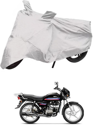 Deltakart Two Wheeler Cover for Hero(Splendor Plus, Silver)