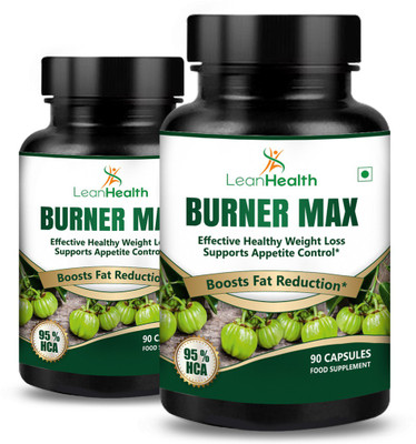 LeanHealth Burner Max Pure Garcinia Cambogia Tablets- 95% HCA Capsules for weight loss(180 No)