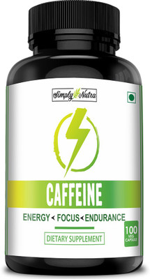 

Simply Nutra Caffeine for Energy, Focus & Endurance 200mg - 100 Veg Capsules(100 No)