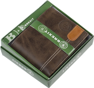 

Brexit Men Brown Artificial Leather Wallet(7 Card Slots)