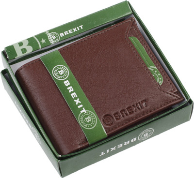 

Brexit Men Brown Artificial Leather Wallet(5 Card Slots)