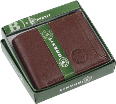 

Brexit Men Brown Artificial Leather Wallet(5 Card Slots)