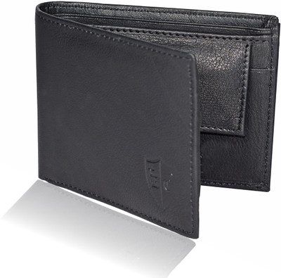 

Huntsman Men Black Genuine Leather Wallet(5 Card Slots)
