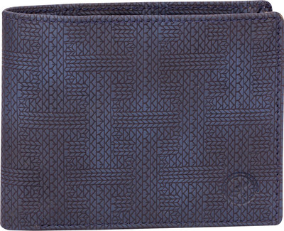 

LIMERENCE Men Blue Genuine Leather Wallet(7 Card Slots)