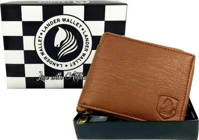 

LANDER Men Tan Artificial Leather Wallet(4 Card Slots)