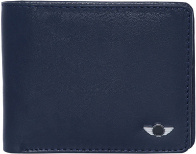 

SHAR Men Blue Genuine Leather Wallet(6 Card Slots), Navy blue