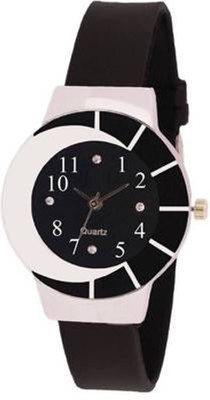 

OpenDeal Moon Mirror Stylish Black Belt Watch For Girls & Womens Watch - For Women