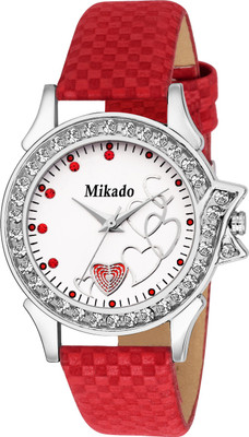 

Mikado Red Heart design dial for Women and Girls Watch - For Women