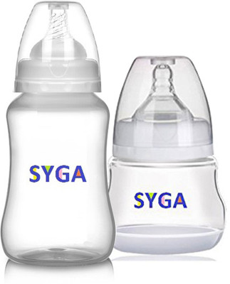 

SYGA 150ml Natural Feeding Bottle (Clear, Pack Of 2) - 150 ml(White)