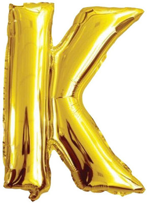 

AMFIN Solid (16 inch) Foil Alphabet Balloon Wedding Party Event Baby Shower Birthday Party Decor Letter " K " Gold Golden Balloon(Gold, Pack of 1)