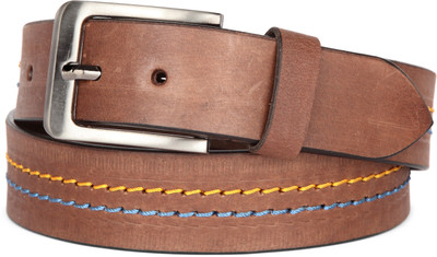 

U+N Men & Women Casual Brown Genuine Leather Belt