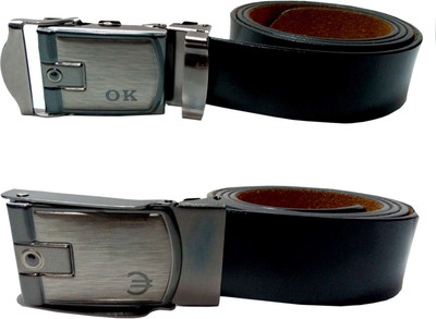 

Design Villa Men Casual Black Artificial Leather Belt