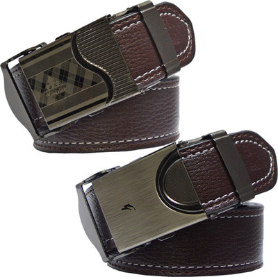 

Sun Shopping Men Formal Brown Synthetic Belt