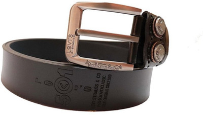 The Viyu Box Boys Formal Black Artificial Leather Belt