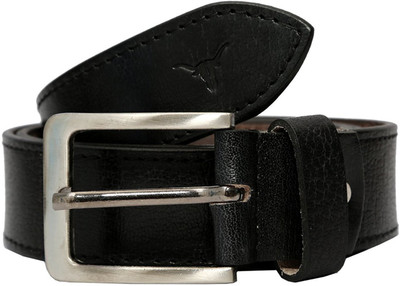 

Hidekraft Men Casual Black Genuine Leather Belt