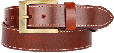

U+N Men & Women Casual Brown Genuine Leather Belt