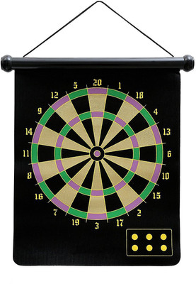 

higadget Double Faced Portable, Foldable High Quality Magnetic Dart Game With 6 Colourful Non Pointed Darts. Strong Magnetic Power and Solid Darts Stick ( 15 INCH BIG SIZE ) Board Game