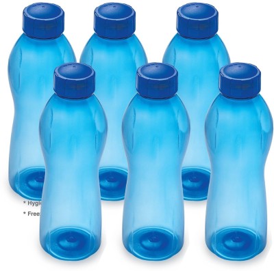 cello present Maxis PET 1000 ml unbreakable water bottel in set of 6 pcs Blue color 1000 ml Bottle(Pack of 6, Blue, Plastic)