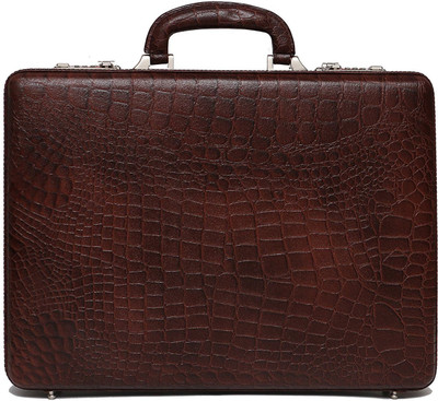 

HICLASS Leather Briefcase Medium Briefcase - For Men(Brown)