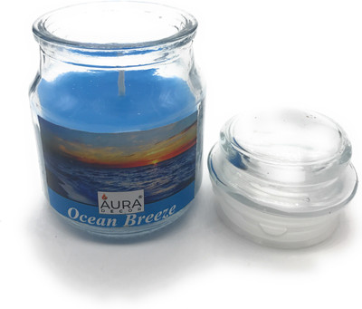 

AuraDecor Highly Fragrance Ocean Breeze Jar Candle(Blue, Pack of 1)