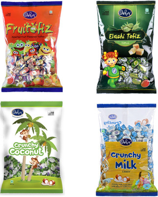 

Oshon Chocolates Pouch Combo (Pack of 4) … Assorted Truffles Toffee(Pack of 4)