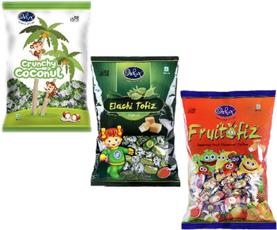 

Oshon Chocolates Pouch Combo (Pack of 3) … Creamy Milk Candy Toffee(Pack of 3)